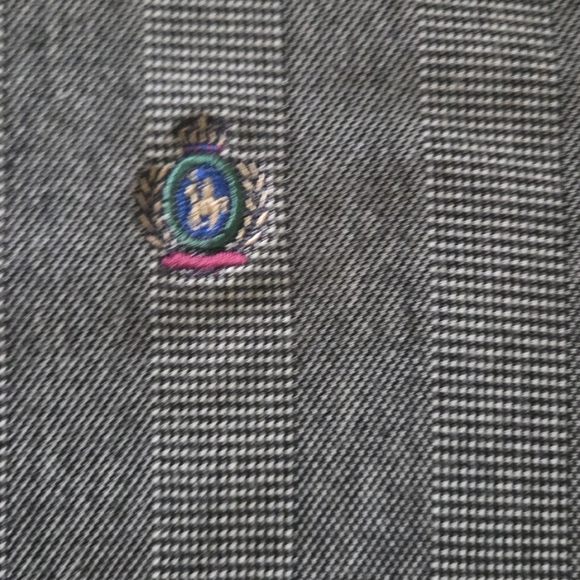 Knights Of Round Table Polo Men's Large Grey Striped Polo - Picture 2 of 4